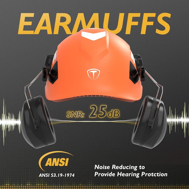 TOOLIOM Chainsaw Helmet with Face Shield and Ear Muffs, Forestry Safety Helmet, ANSI Z89.1 Certified Arborist Helmet, Chainsaw Safety Equipment (with Anti-Fog Goggles) - Image 2